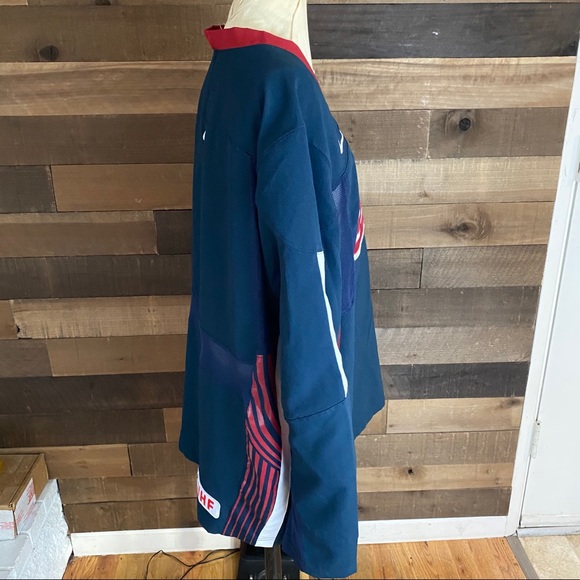 Rare Vintage 90s Blue Nike Team USA Hockey Jersey - Picture 6 of 7